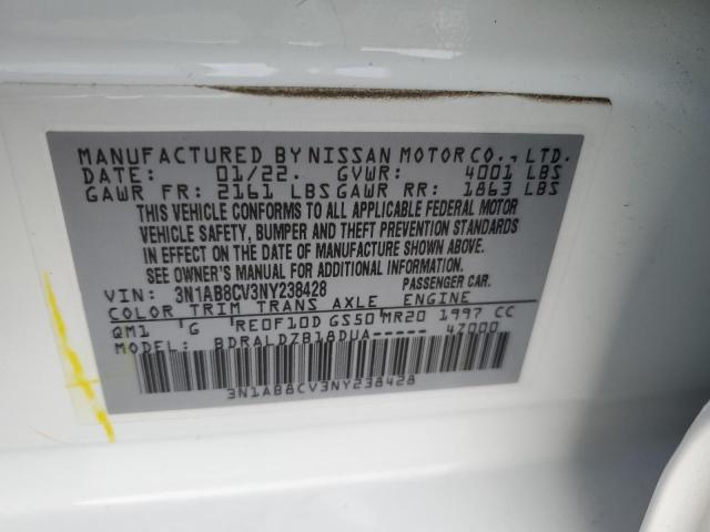 2022 NISSAN SENTRA SV - 3N1AB8CV3NY238428