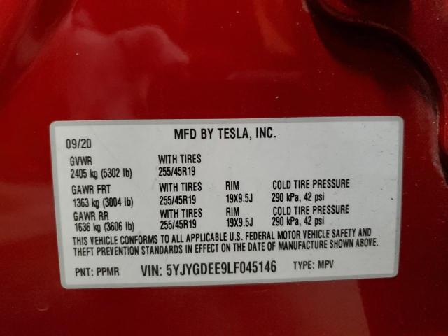 5YJYGDEE9LF045146 | 2020 Tesla model y