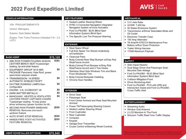 1FMJU2AT2NEA67475 | 2022 FORD EXPEDITION