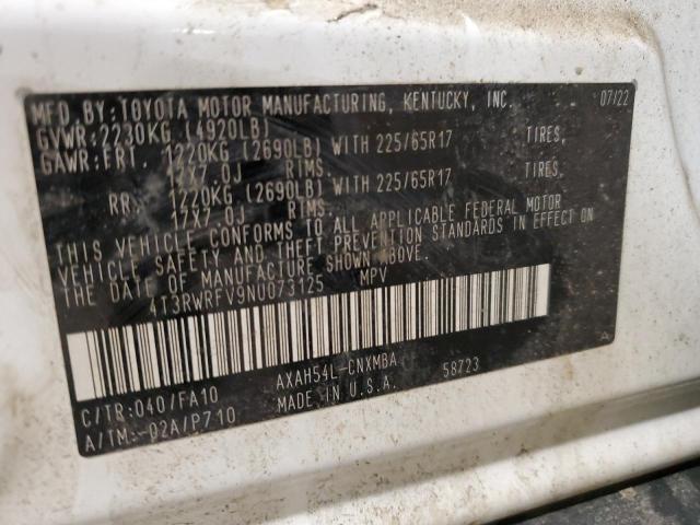 2022 TOYOTA RAV4 XLE - 4T3RWRFV9NU073125