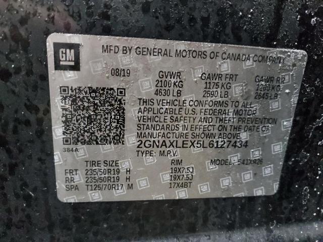 2GNAXLEX5L6127434 | 2020 CHEVROLET EQUINOX LT