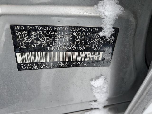 2016 LEXUS IS - JTHBA1D29G5031363