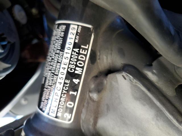 2014 HONDA CB500 FA - MLHPC4504E5100129