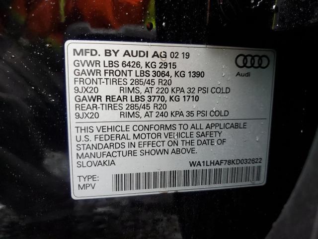 VIN WA1LHAF78KD032622 2019 Audi Q7, Premium Plus no.13