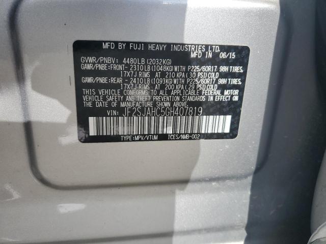 JF2SJAHC5GH407819 | 2016 SUBARU FORESTER 2