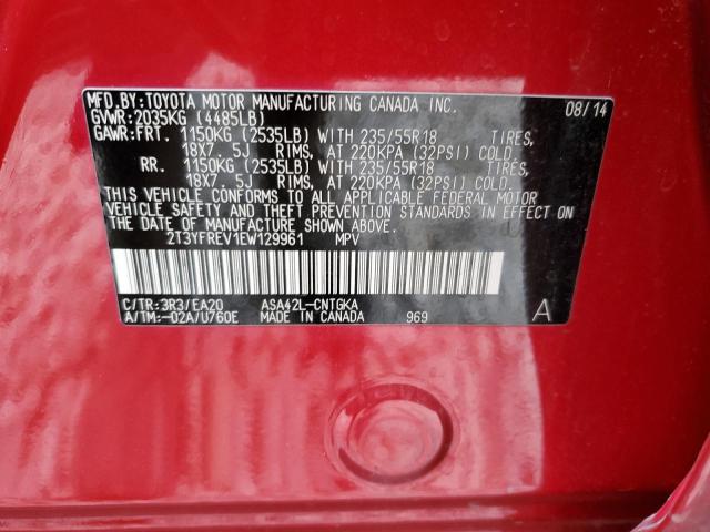 2T3YFREV1EW129961 | 2014 TOYOTA RAV4 LIMIT