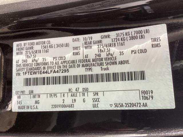 1FTEW1E44LFA47295 | 2020 Ford f150 supercrew