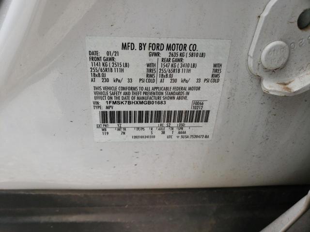 1FMSK7BHXMGB01683 | 2021 FORD EXPLORER