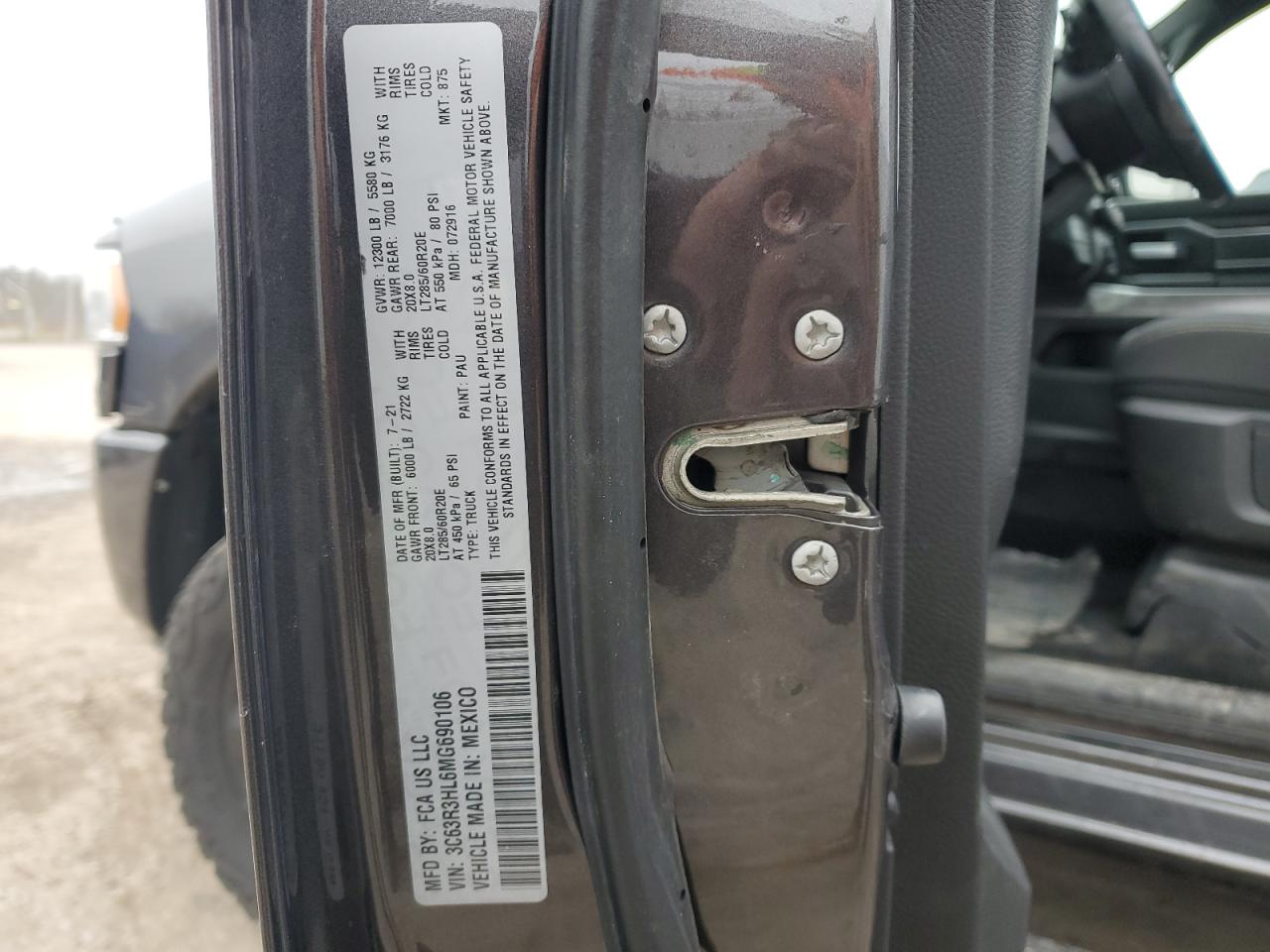 VIN: 3C63R3HL6MG690106 2021 RAM 3500