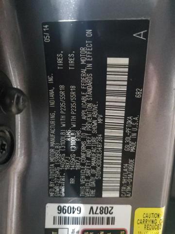 5TDYK3DC0ES487384 | 2014 TOYOTA SIENNA XLE