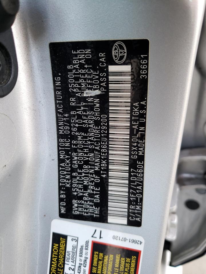 4T1BK1EB6EU129200 2014 Toyota Avalon Base