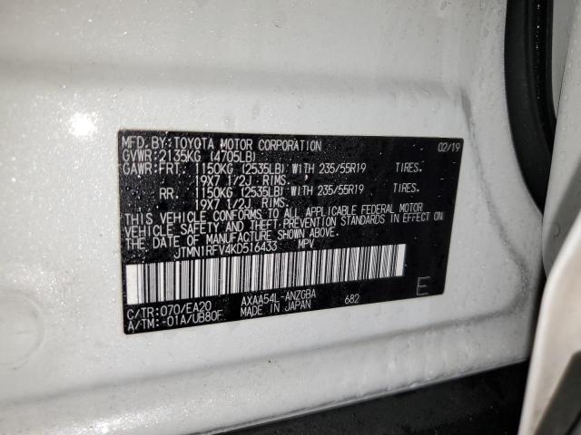 JTMN1RFV4KD516433 | 2019 TOYOTA RAV4 LIMIT