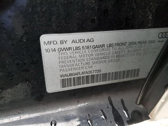 Lot #2509853741 2015 AUDI S4 PREMIUM salvage car