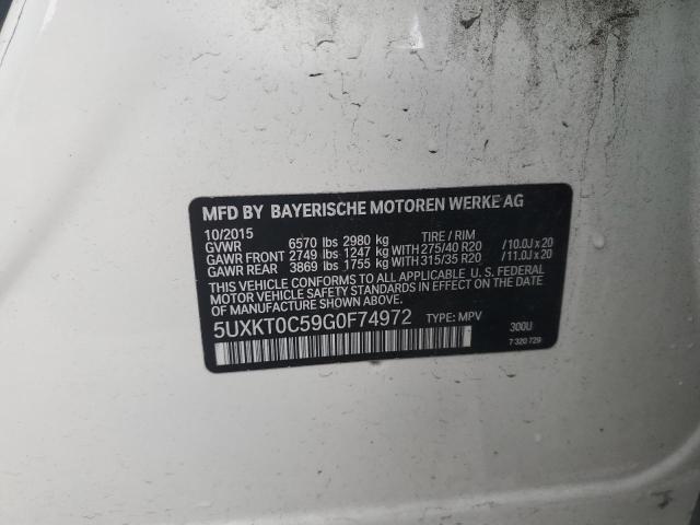 2016 BMW X5 XDR40E - 5UXKT0C59G0F74972