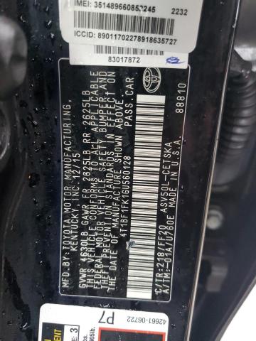 2016 TOYOTA CAMRY LE 4T1BF1FK1GU560128
