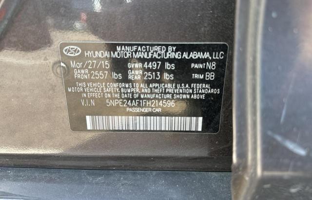 VIN 5UXCW2C02M9G81168 2015 HYUNDAI SONATA no.10