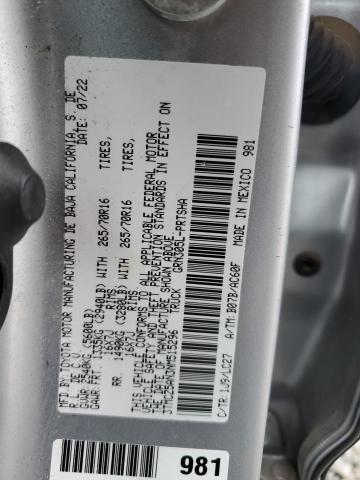 VIN 3TMCZ5AN3NM515296 2022 TOYOTA TACOMA no.12