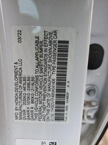 1HGCV1F49NA041406 | 2022 HONDA ACCORD SPO