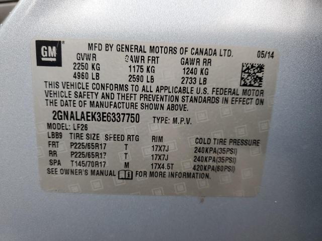 2GNALAEK3E6337750 | 2014 CHEVROLET EQUINOX LS