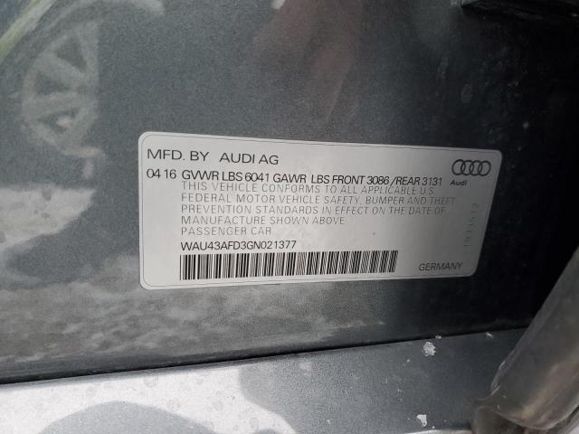 2016 AUDI A8 L QUATT - WAU43AFD3GN021377