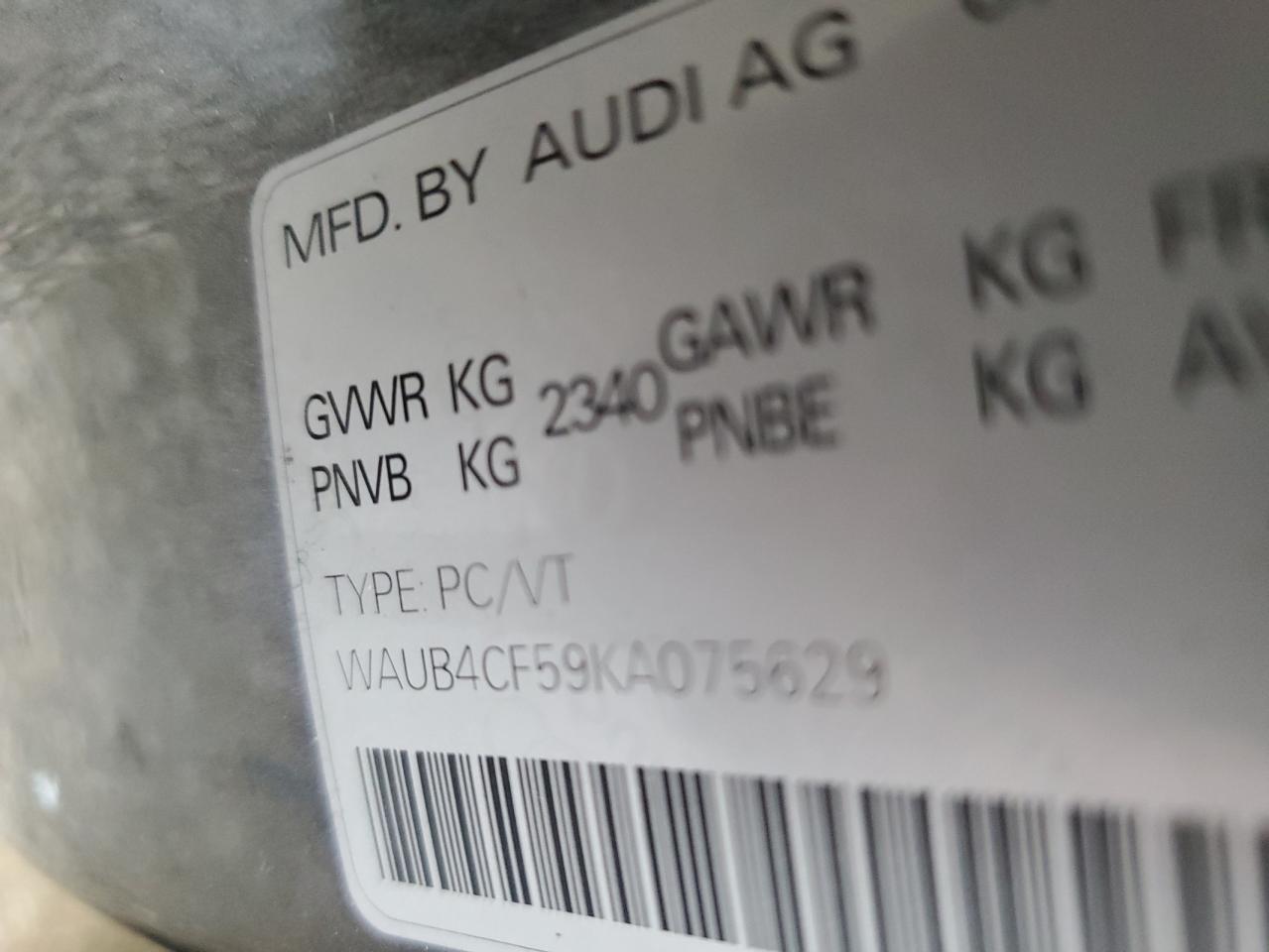 2019 Audi S5 Premium Plus vin: WAUB4CF59KA075629