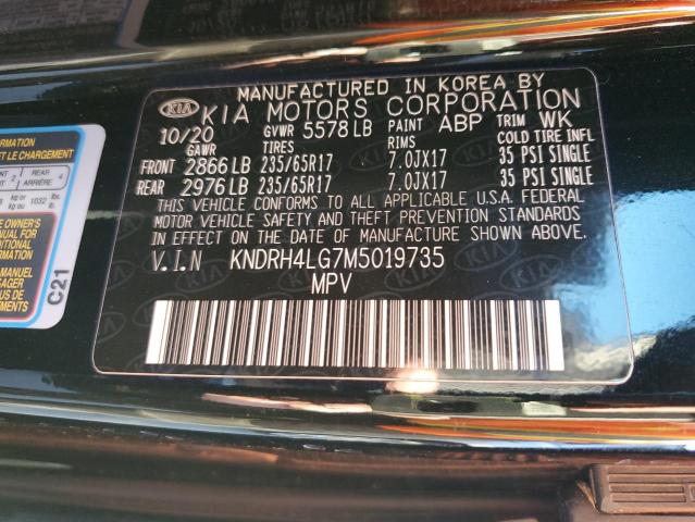 KNDRH4LG7M5019735 | 2021 KIA SORENTO EX