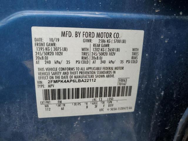 2020 FORD EDGE ST - 2FMPK4AP6LBA22112