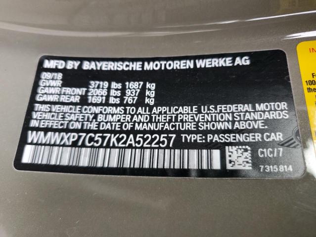 WMWXP7C57K2A52257 | 2019 MINI COOPER S