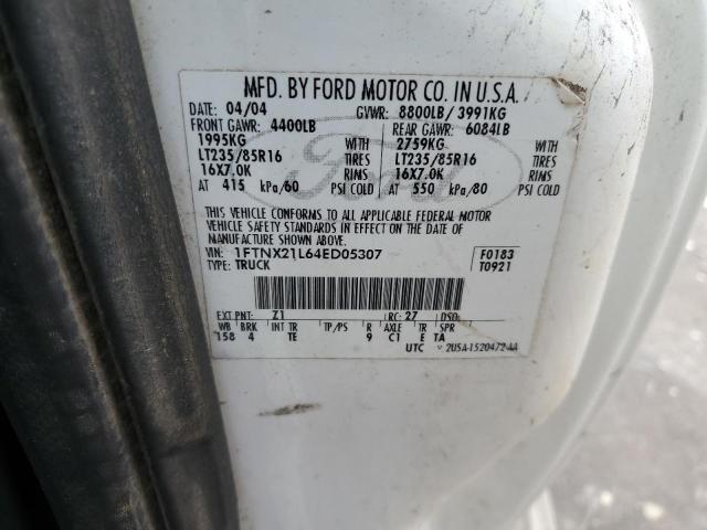 1FTNX21L64ED05307 | 2004 Ford f250 super duty