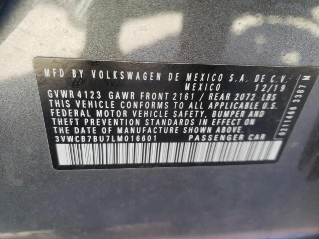 3VWCB7BU7LM016601 | 2020 VOLKSWAGEN JETTA S