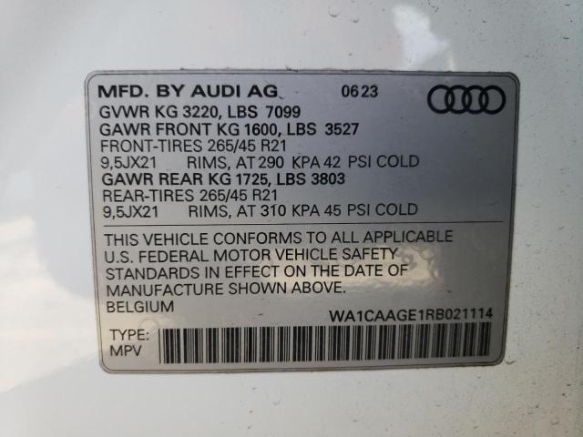 2024 AUDI Q8 E-TRON - WA1CAAGE1RB021114