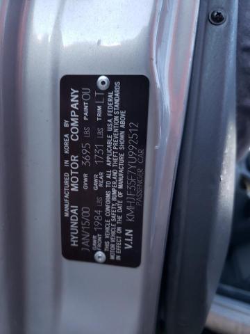 2000 HYUNDAI ELANTRA GL #2330040027