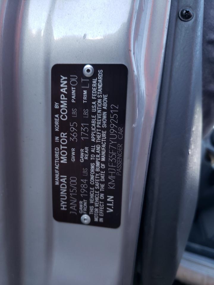 Lot #2330040027 2000 HYUNDAI ELANTRA GL