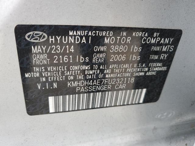 2015 HYUNDAI ELANTRA SE KMHDH4AE7FU232118