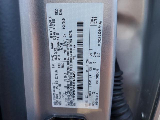 2018 Ford F150 Supercrew VIN: 1FTEW1EPXJFA84455 Lot: 37950414