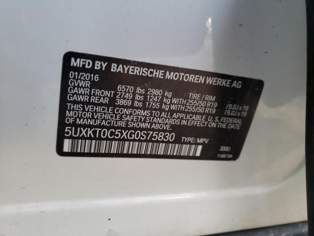 5UXKT0C5XG0S75830 2016 BMW X5 Xdr40E