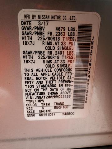 2017 NISSAN ROGUE S - JN8AT2MV2HW023466