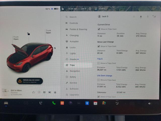 5YJYGDEE5MF176186 | 2021 TESLA MODEL Y