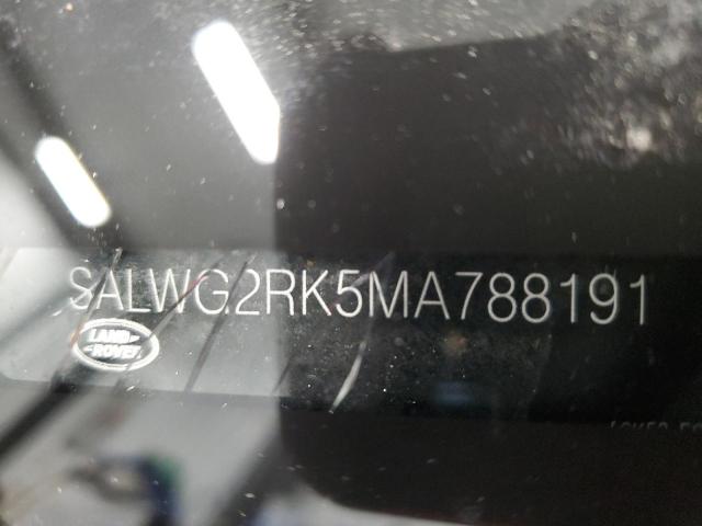 2021 Land Rover Range Rover Sport Se VIN: SALWG2RK5MA788191 Lot: 40770484