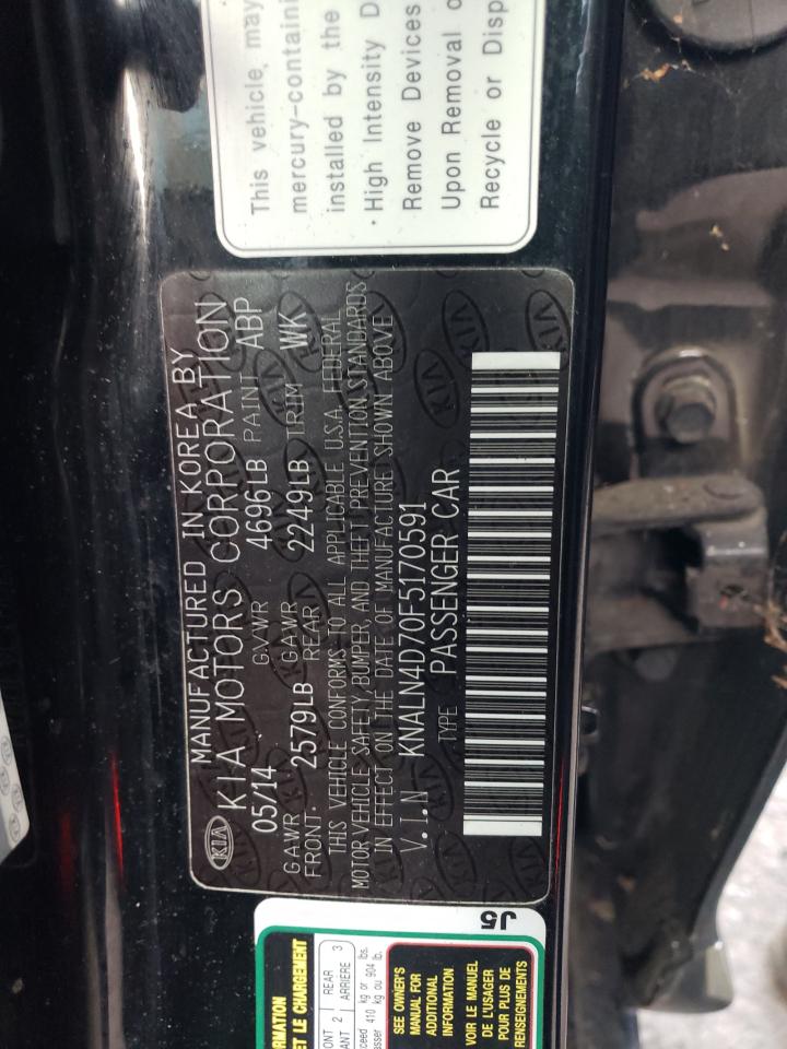 KNALN4D70F5170591 2015 Kia Cadenza Premium