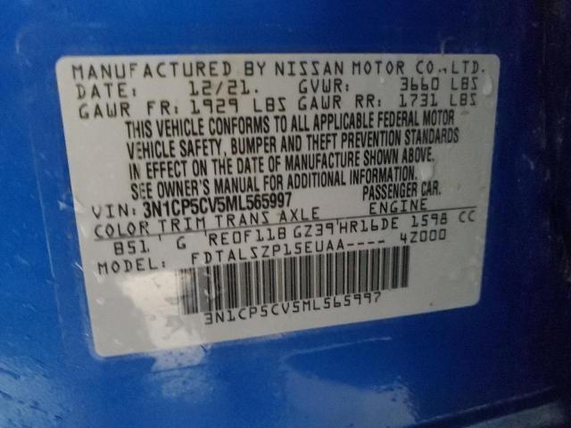 2021 NISSAN KICKS SV 3N1CP5CV5ML565997