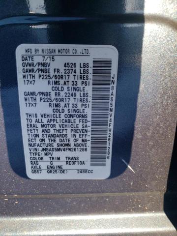 2015 NISSAN ROGUE SELE - JN8AS5MV4FW261286