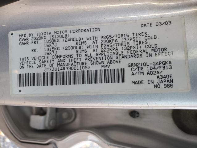 Image 13 of 2003 Toyota 4Runner salvage vehicle - Lot #39747104 at Copart