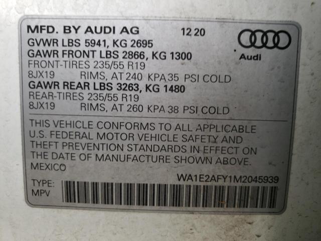 WA1E2AFY1M2045939 2021 AUDI Q5, photo no. 14