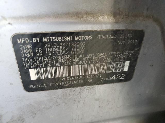 ML32A3HJ0EH014321 | 2014 MITSUBISHI MIRAGE DE