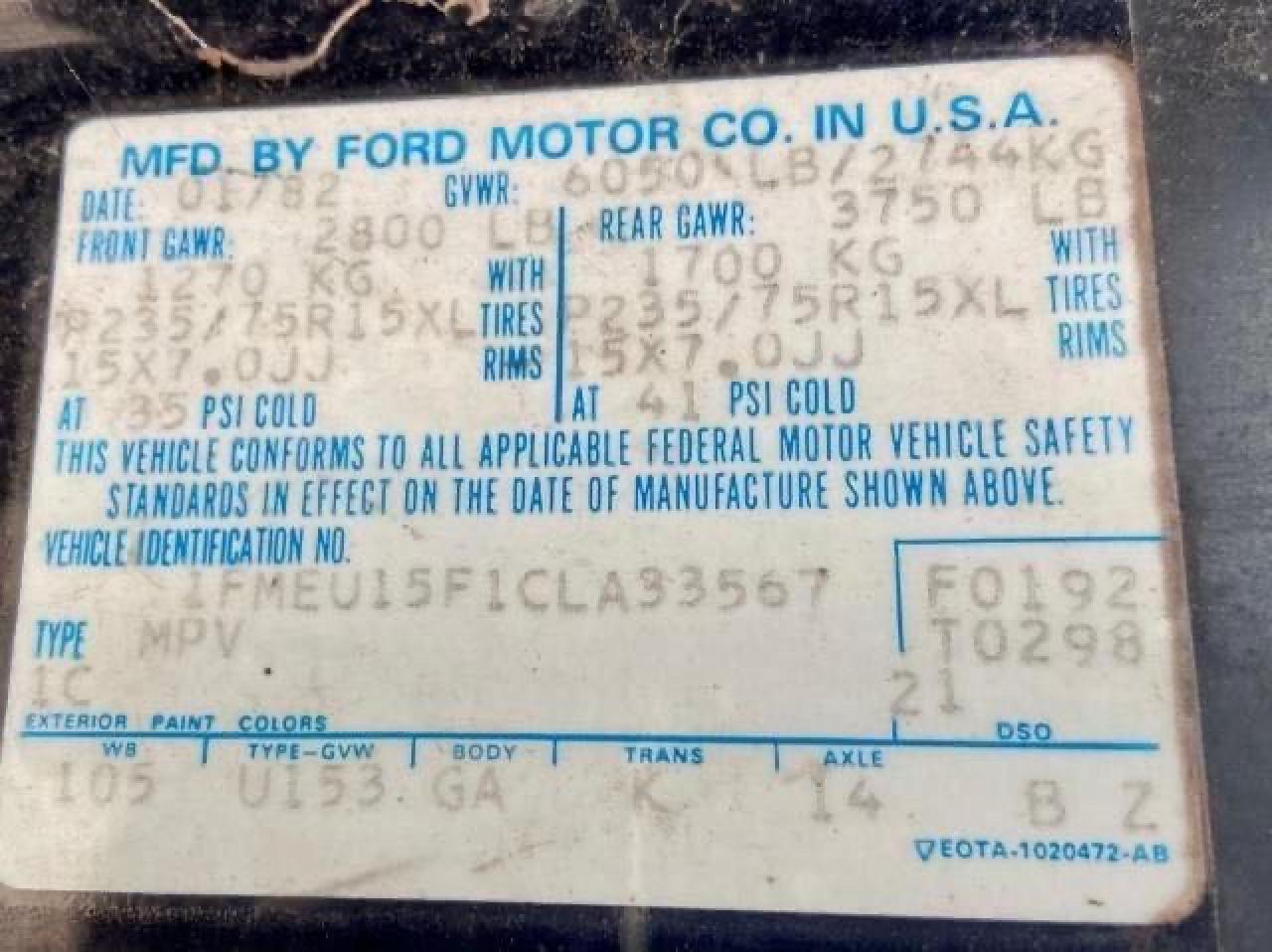 1FMEU15F1CLA33567 1982 Ford Bronco U100