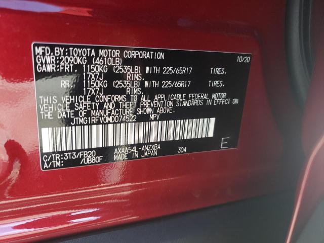 2021 TOYOTA RAV4 LE - JTMG1RFV0MD074522