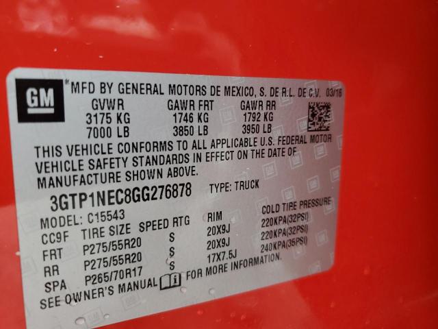 2016 GMC SIERRA C15 - 3GTP1NEC8GG276878