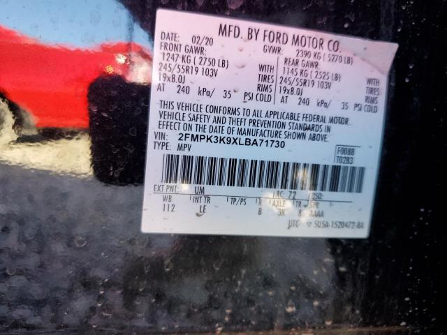 2020 Ford Edge Titanium VIN: 2FMPK3K9XLBA71730 Lot: 40665264