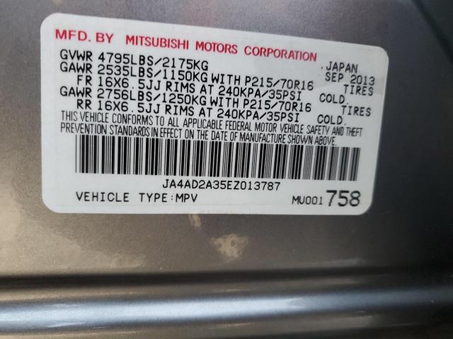 2014 Mitsubishi Outlander Es VIN: JA4AD2A35EZ013787 Lot: 38280144